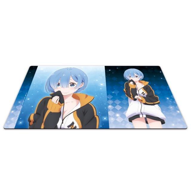 azumaker Re:ZERO Starting Life in Another World Rem Subaru's Jersey Ver. Character Rubber Playmat Desk Mat 600x350mm