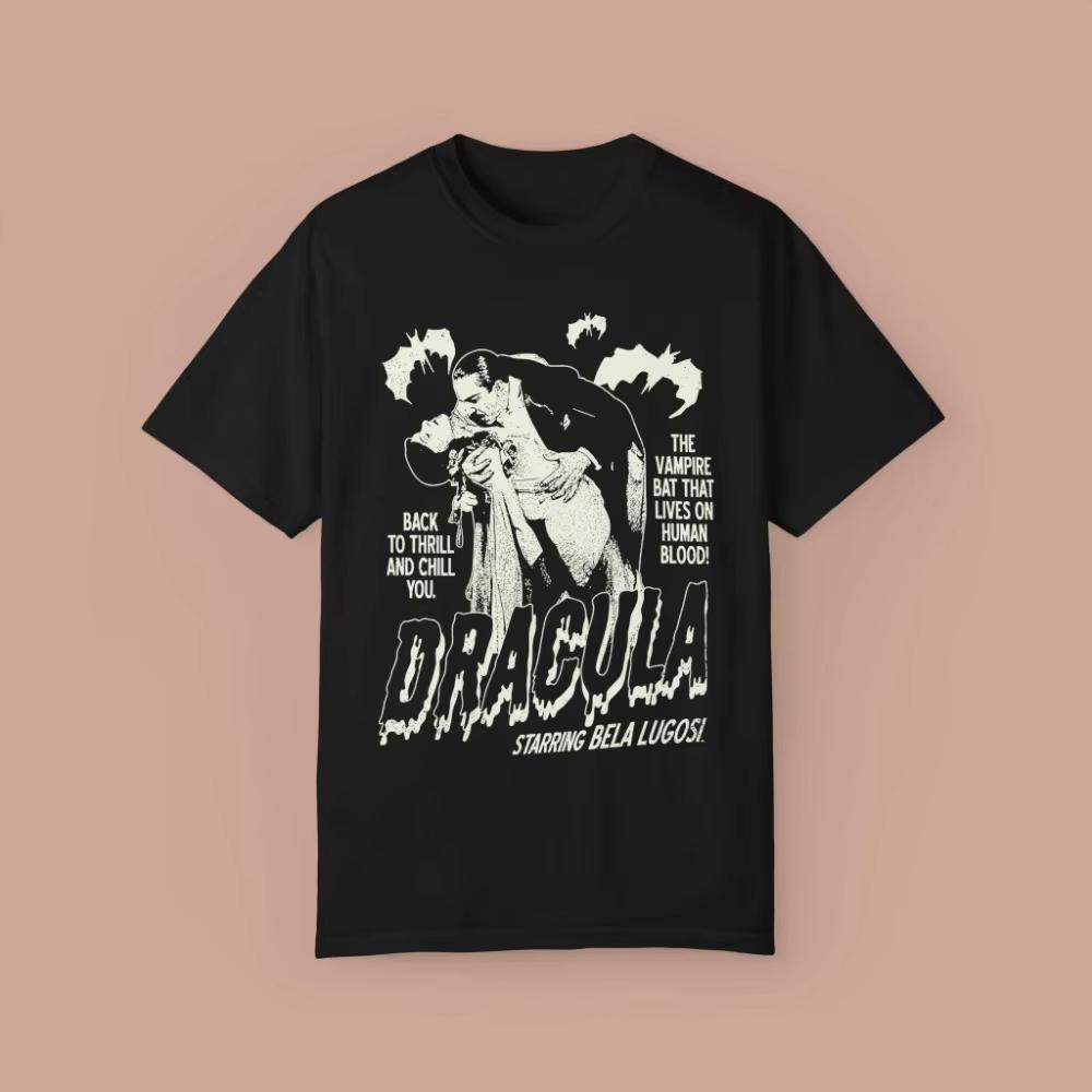 

Vintage Dracula Halloween Classic Horror T-shirt Clothing Graphic Short Sleeve Shirt Unisex Men Women All-Season - Men s Summ... 5XL різнокольоровий