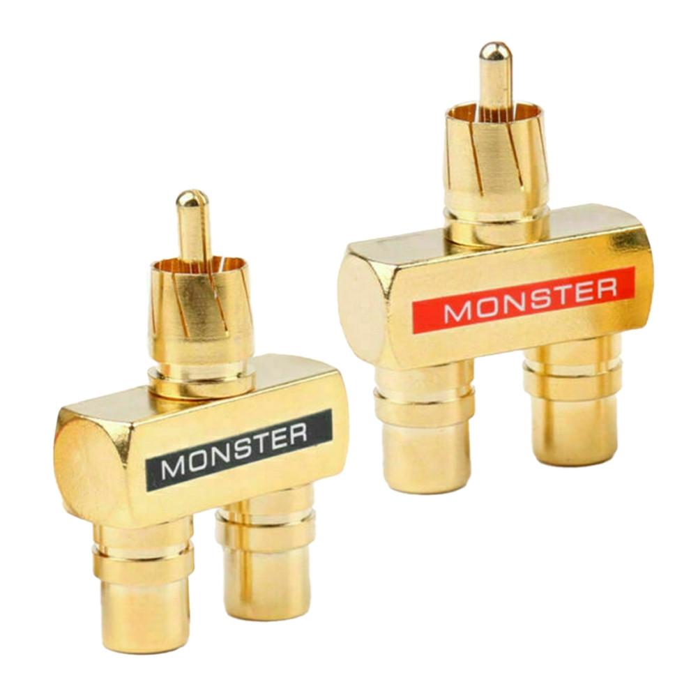 Gold Plated 1 Male to 2 Female Audio Splitter 2pcs for Better Connection