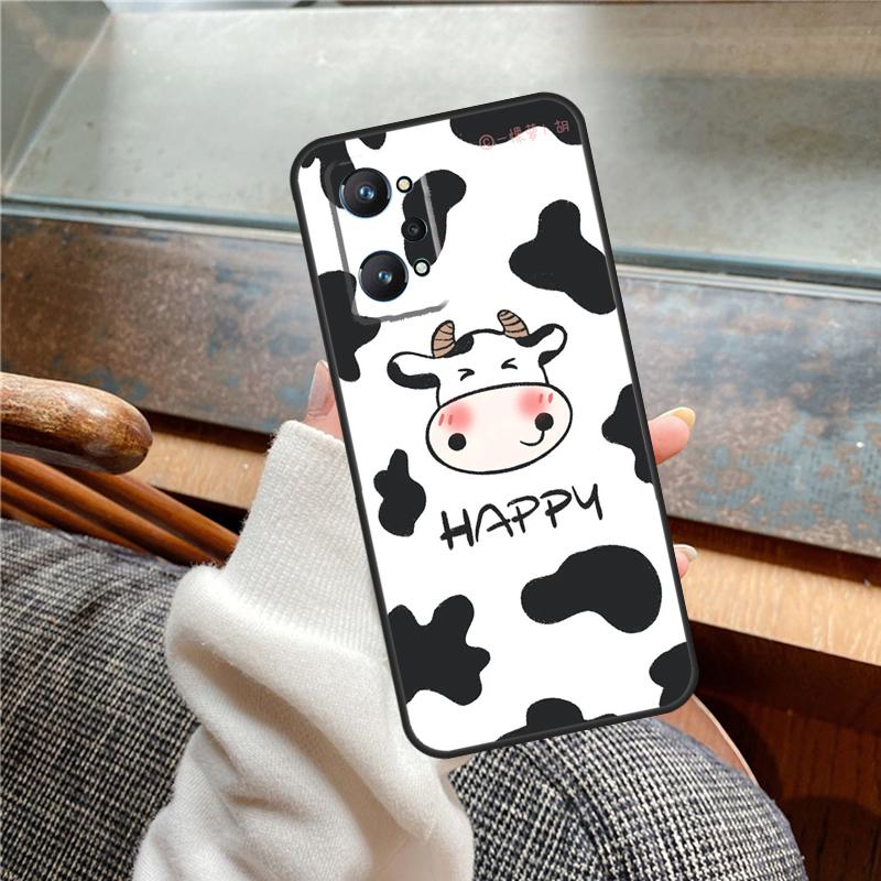 Milk Cow Skin Print Luxury Case For Realme 13 Pro Plus 11 12 14  C71 C75 C55 C51 C53 C25 C63 C61 C65 C67 GT6 GT7 15 Pro