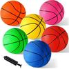 Shindel Mini Basketball, 6PCS 6.3 inches Basketballs with Pump for Birthday Gifts for Toddlers Kids, Playground Balls for Pool, Indoors, Outdoors