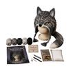 Crochet Starter Kit Fantasy Hood Kit, Cute Animal Hat DIY Dragon Unicorn Creative Gift for Crafters Skull Earflap Craft Adults, Handmade Halloween