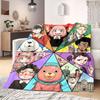 Spy x Family Trendiger Print Flanelldecke, Cartoon-Thema für Heimdeko, Ganzjahresbettwäsche für Stühle und Reisen_LIAN