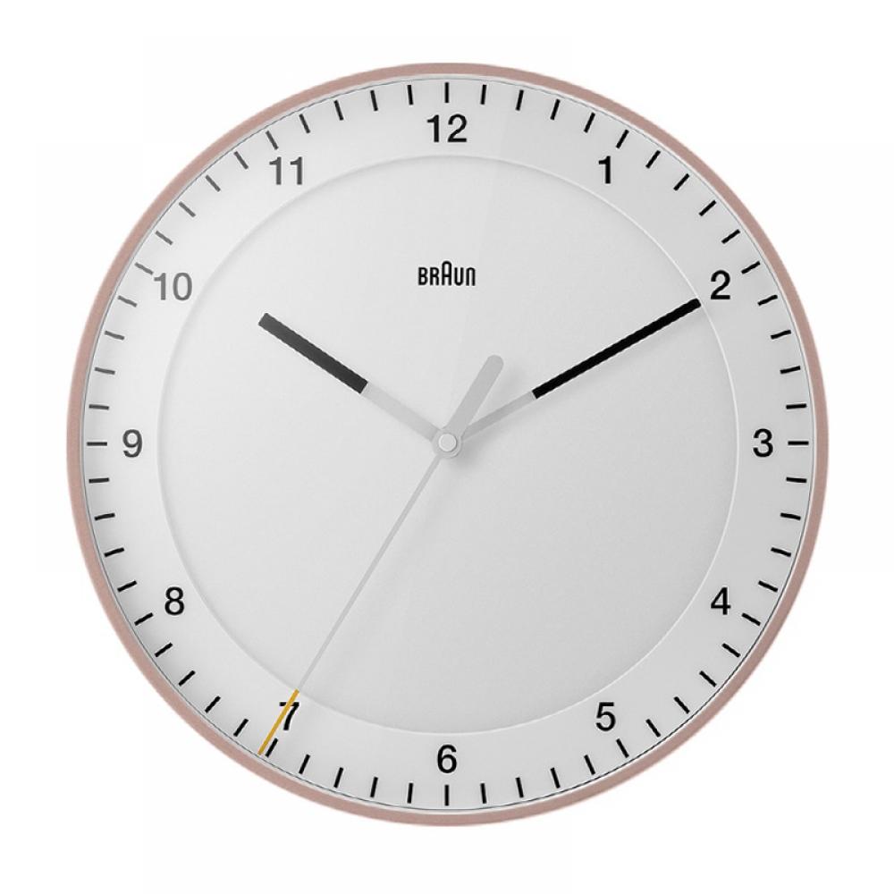 Braun Bc17pw Classic Analog Low Noise Large Public Wall Clock