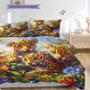 Leopard Pattern Bedding Quilt Set Quilt Cover Pillowcase Home Decoration Birthday Gift (1 * duvet cover + 2 * pillowcase, without core)