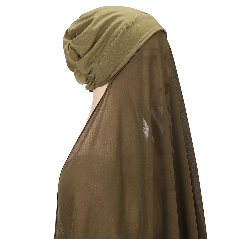 Pearl Chiffon, Convenient Head Wrap, Gauze, Scarf, Lazy Headscarf Set, Quick Pullover Scarf.