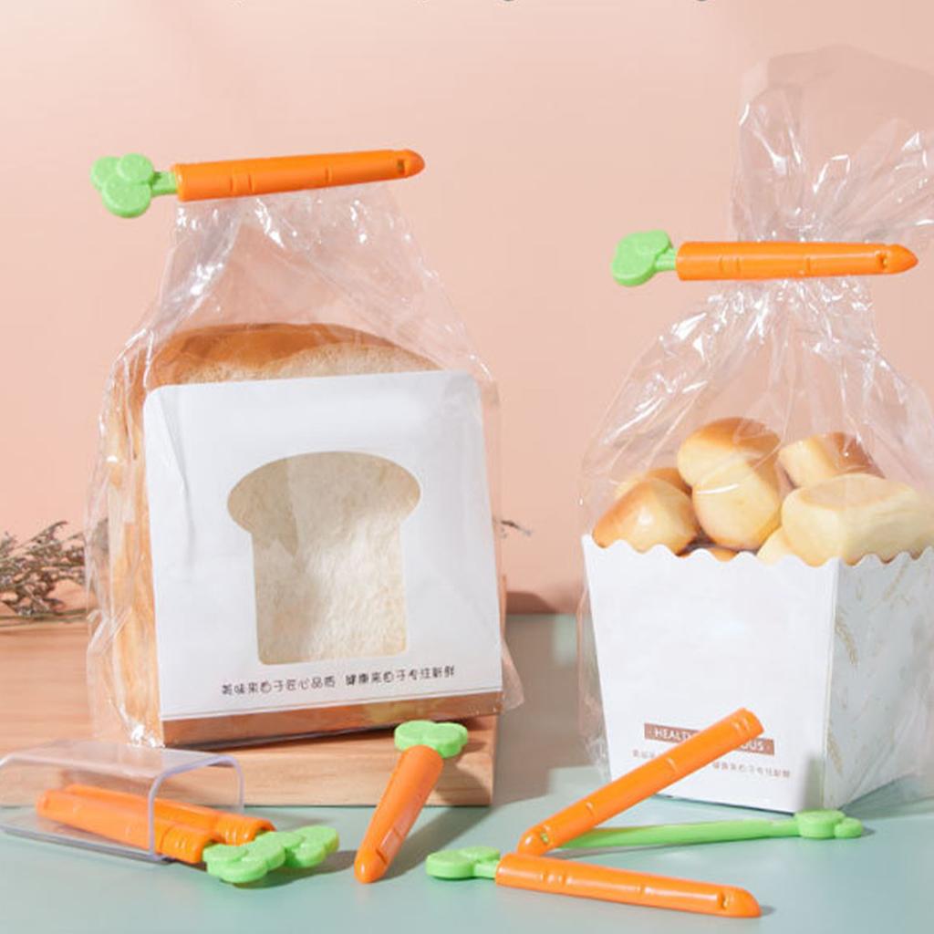 5Pcs Snack Clip Kunststoff Brot Tasche Abdichtung Klemme Festen Griff Lebensmittel Tasche Snack Clip mit Lagerung Box für