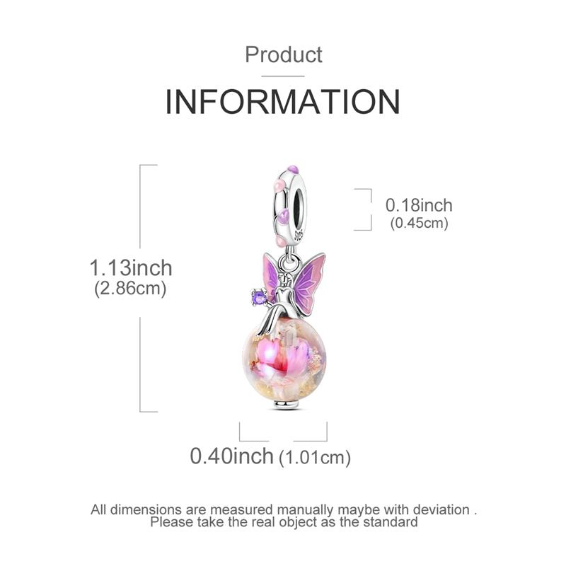 100% Real Copper Charms Bead Luminous Butterfly Dangle Fit Original Bracelet Diy For Woman Jewelry Party