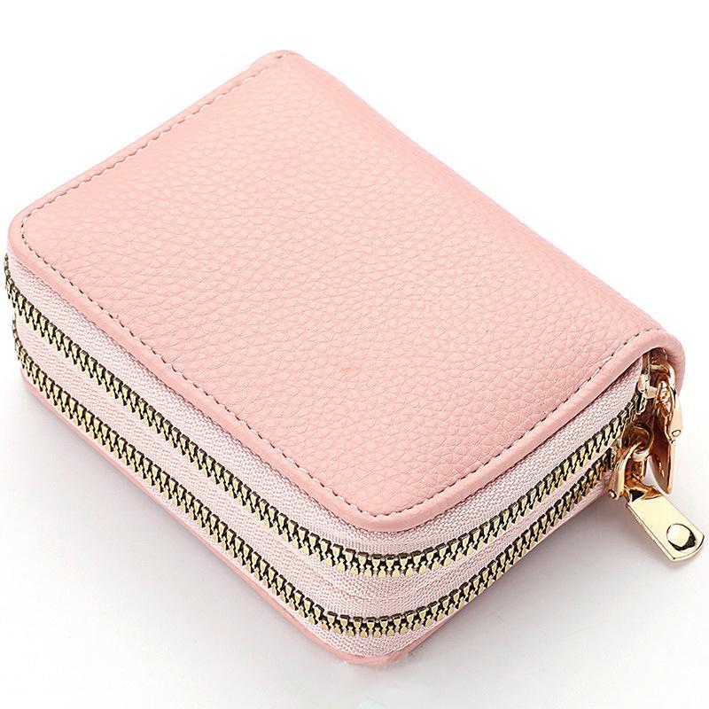 PU Leather Rfid Women's Zipper Card Wallet Small Change Wallet Purse For Female Short Wallets With Card Holders Woman Purse