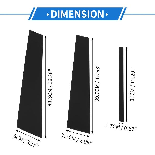 6 Pcs Door Pillar Window Trim for Kia Sportage 2017-2022 Black Front Rear Left Right Anti Scratch Sticker Pillar Posts Door Outer Exterior Cover