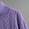 Two-Tone Jacquard Loose Slimming Long-Sleeve Knit Sweater, Autumn/Winter 2024
