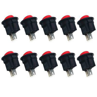 10Pcs Kcd11 Round Boat Rocker Switches Round Black White Red 2 Pin On-Off Switch