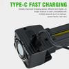 Strong Flashlightoutdoor Multifunctional Camping Lightingflashlight Auto Repair Work Lightfolding COB Light