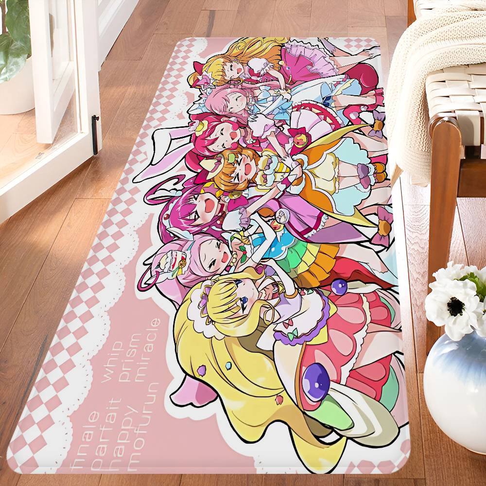 Smile Precure Anime Floor Mat Cheaper Anti-slip Modern Living Room Balcony Printed Bedside Mats