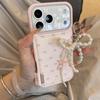 Puff Bow Pearl Protective Case for Apple 17 Pro/Pro Max, Girly Drop-Proof Cover for 16/15