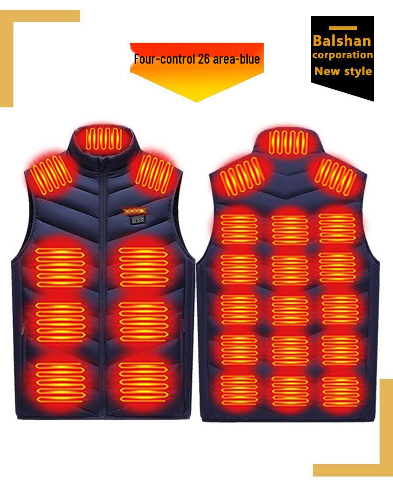 Unisex Winter Smart Heating Vest - Constant Temperature Electric Heated Cotton Jacket