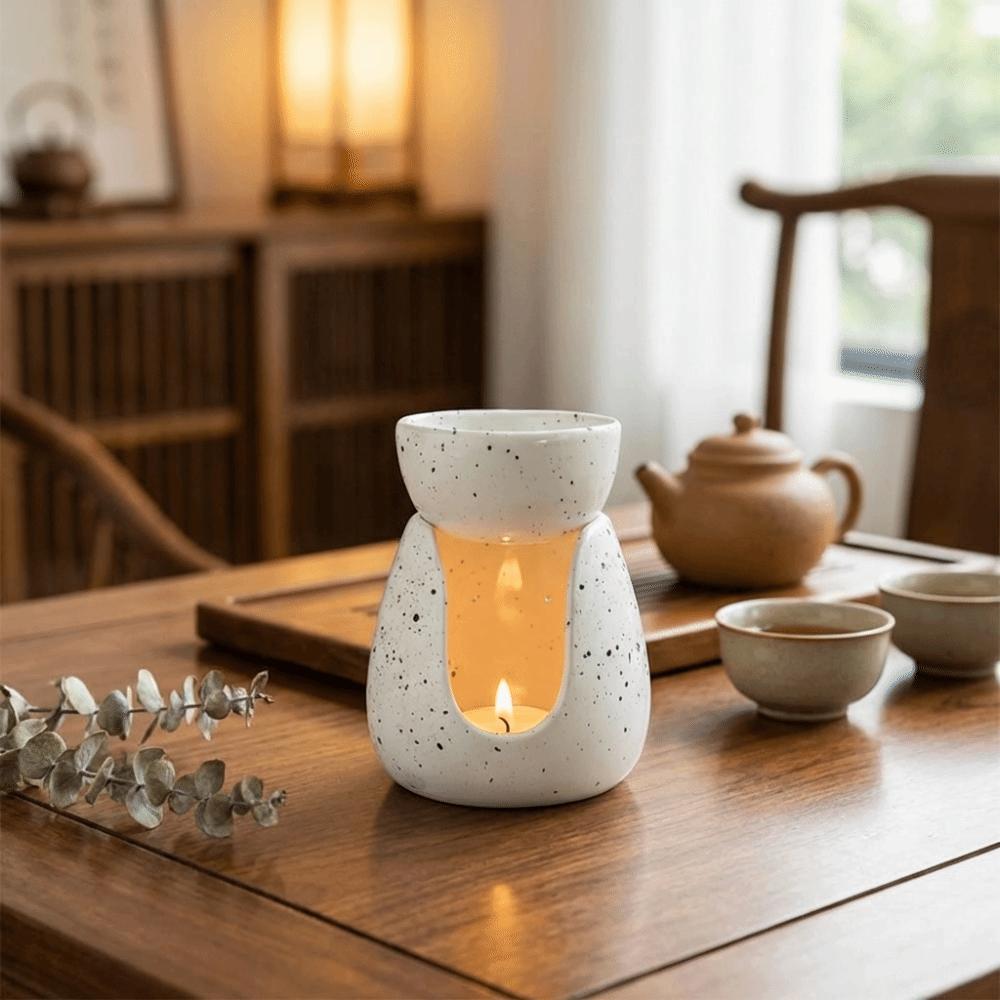 Minimalist Fragrance Stove Heat-resistant Candle Scented Burner Ceramic Essential Oil Stove  Office
