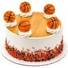 10Pcs Basketball Cake Toppers 3D Basketball Cake Pick Decorations for Sports Theme Babyshower Birthday  Party Supply Decorations