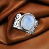 Moonstone Gemstone Ring, Solid 925 Sterling Silver Ring, Birthstone Ring, Thanksgiving Gift, Silver Jewelry