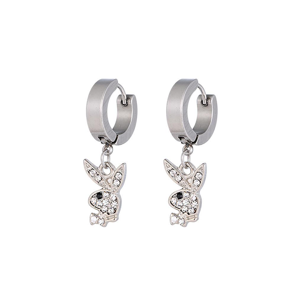 Trendy Creative And Alloy Bunny Clipon Earrings Adorable Animal Design