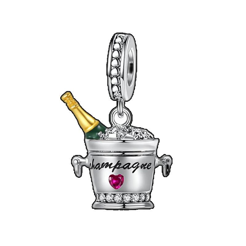 925 Silver Coffee Cup Charm Bead for DIY Bracelets Necklaces Pendants Handmade Jewelry Gift for Women Men