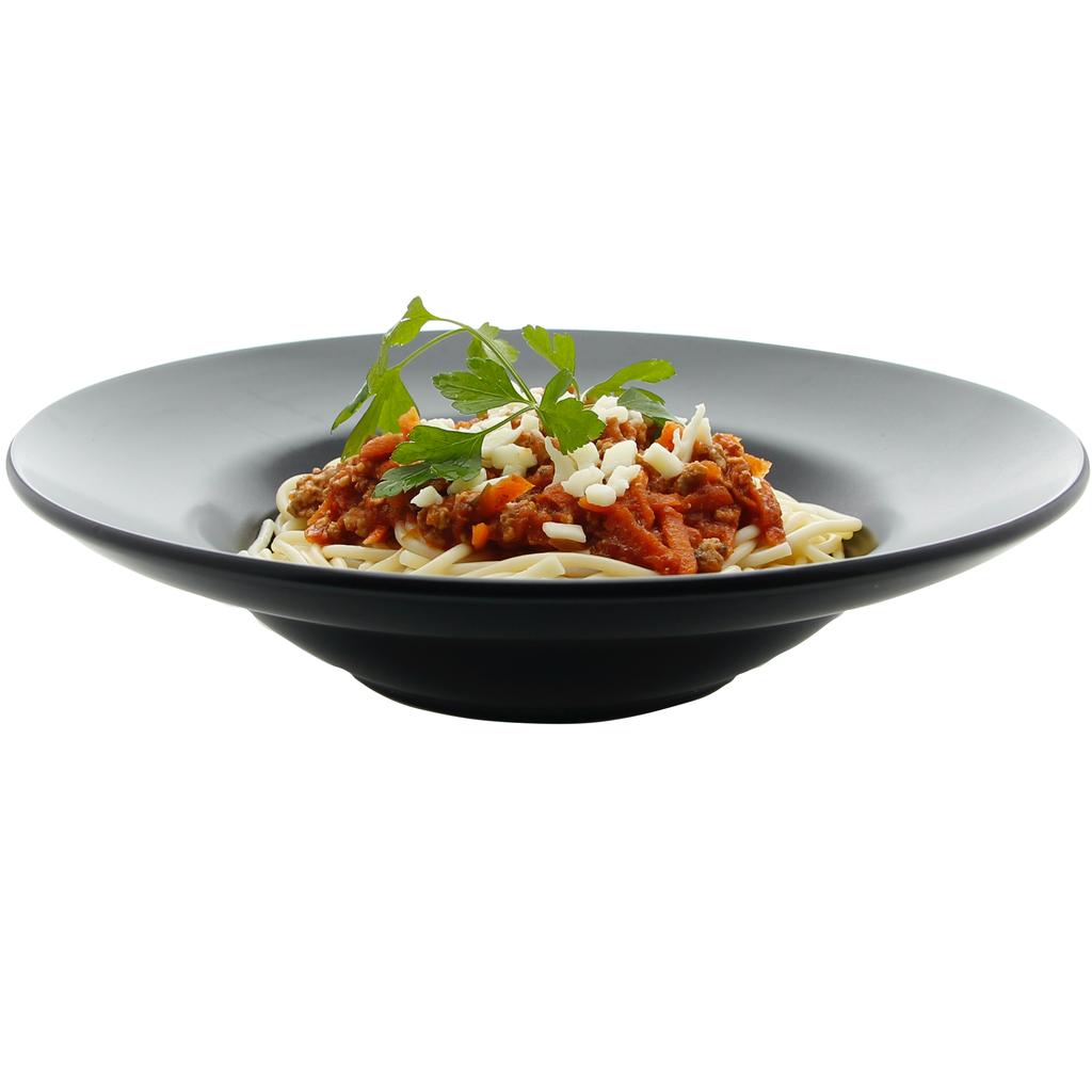 Deep Soup Plate Dinner Plate For Pasta Black 24 Cm