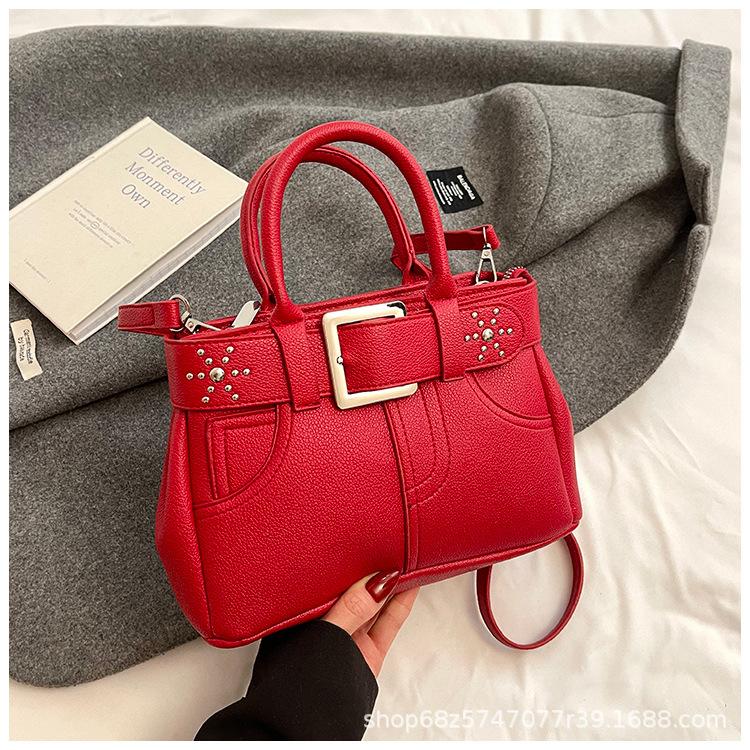 Casual 2025 Fall/Winter New Simple Korean Niche One-Shoulder Crossbody Bag Fashion Trendy Foreign Handbag Women