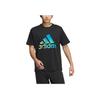 Adidas Letter Logo Printed Sports Casual Crew Neck Short Sleeve T-Shirt Men Tops Black JF0789