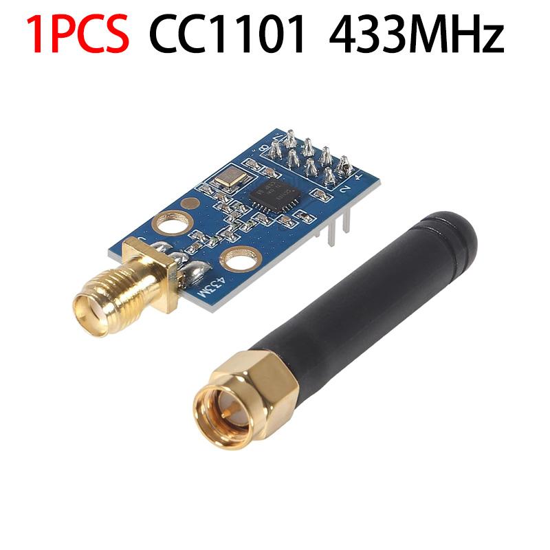

Бездротовий модуль CC1101 з SMA антеною Бездротовий модуль трансивера для Arduino 433МГц білий