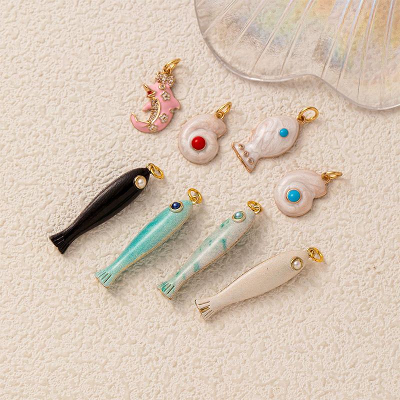 Europe America Popular Fish Pendant Fashion Shell Starfish Conch Series Accessory New Exquisite Popular Popular Accessory Gift