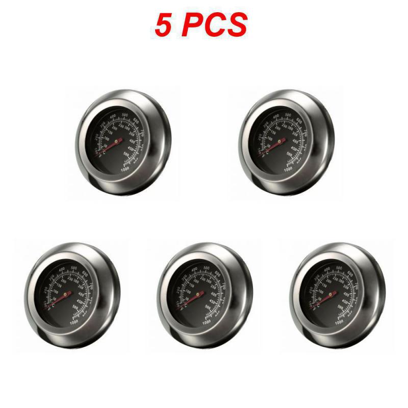 500 ℃ 1000℉ Degree Roast Barbecue BBQ Smoker Grill Thermometer Temp Gauge Dia 3" Outdoor Stainless Steel BBQ Thermometer 2024
