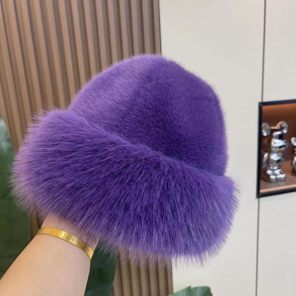 "2024 Versatile Fashion Mongolian Hat with Ear Protection - Thick Fur Plush for Cozy Autumn & Winter"