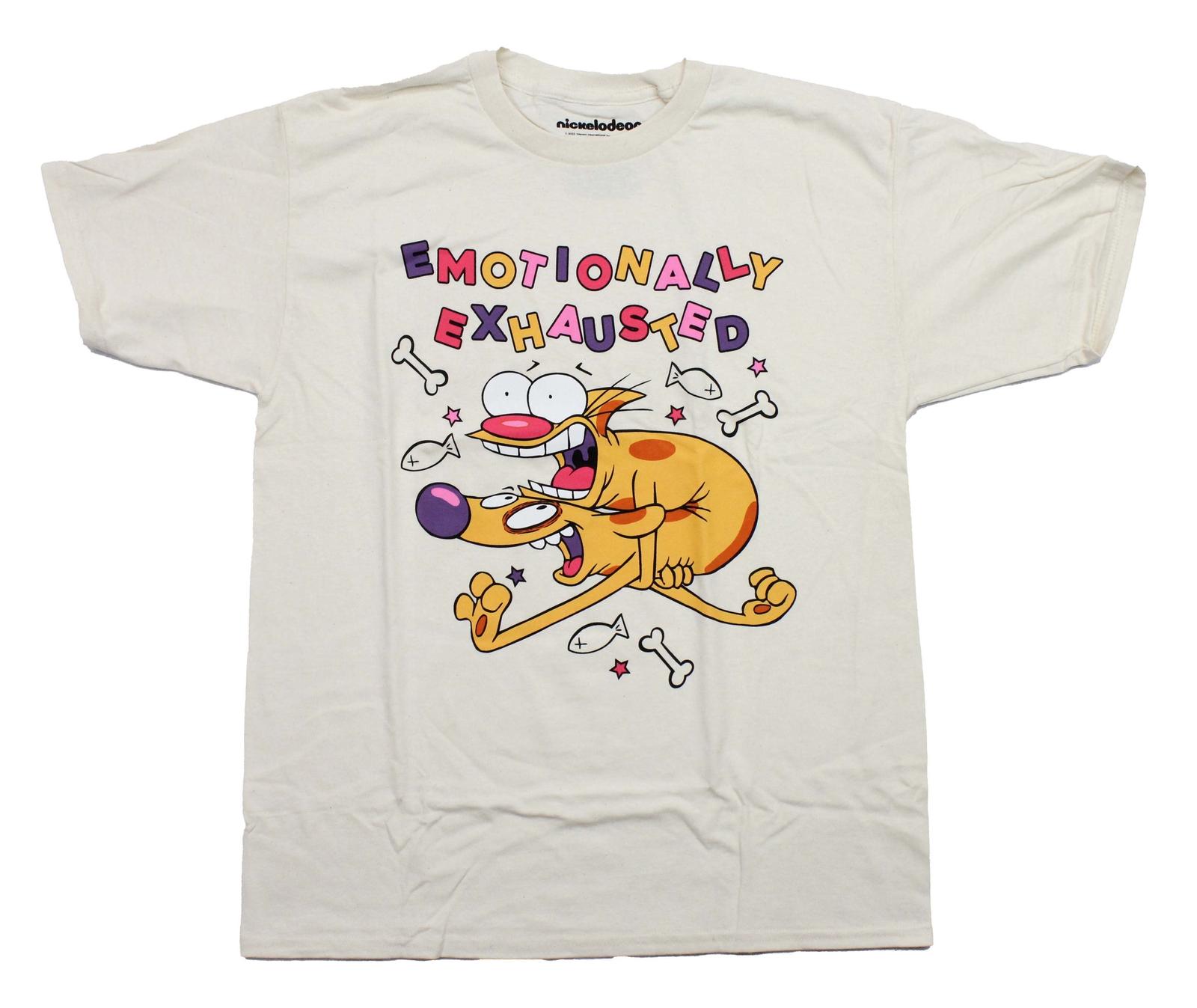 Nickelodeon CatDog New Adult T-Shirt - Emotionally Exhausted S