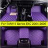 Car Floor Mats For BMW 5 Series E60 2004 2005 2006 Auto Foot Pads Automobile Carpet Cover Interior Accessories