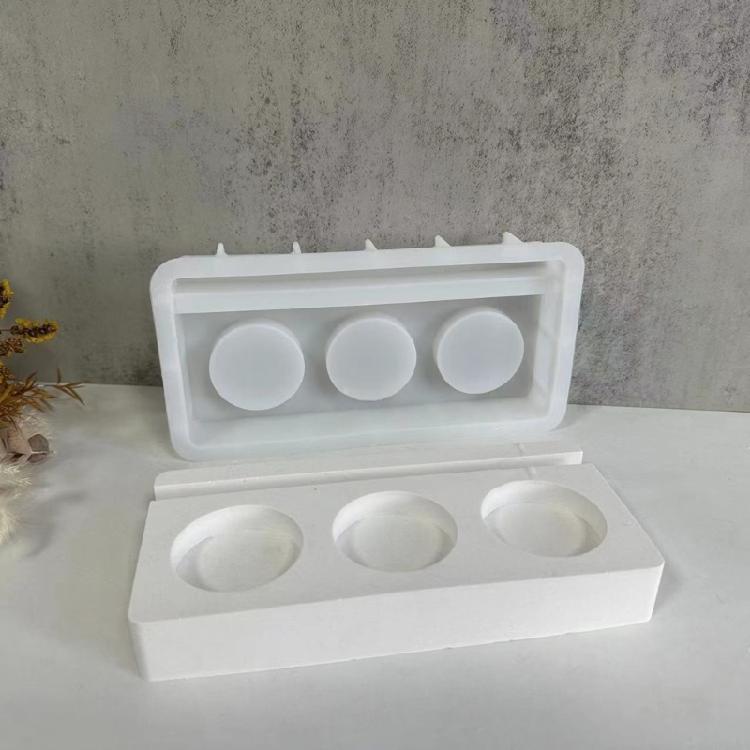 Tealight Base Silicones Molds for Gypsum Decorations, Wreath Silicones Molds