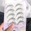 Eye Lashes 5 Pairs Winged Wispy Natural False Eyelashes Makeup Fox Eye Faux Mink Eyelashes