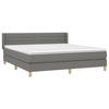 3130362 vidaXL Divan Bed with Mattress Dark Grey 160x200cm Fabric