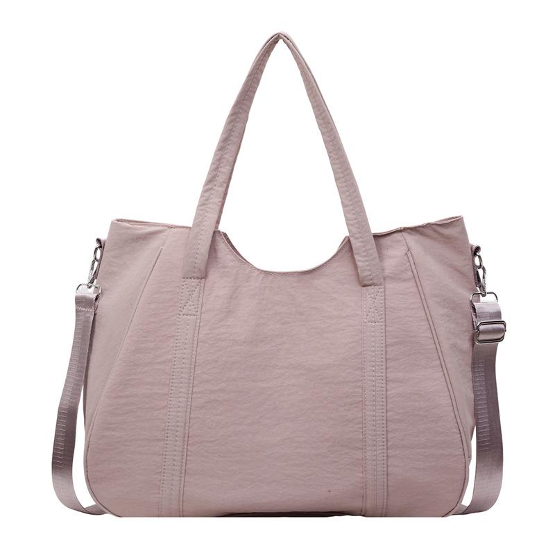 

Вместительная сумка-тоут для поездок на работу, нейлоновая сумка, студенческая сумка через плечо розовый