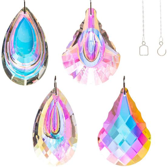 

4 шт./компл. настенный декор, великолепная каплевидная форма, широкое применение, красивая многофункциональная великолепная люстра, подвеска, Радужный чайник для офиса