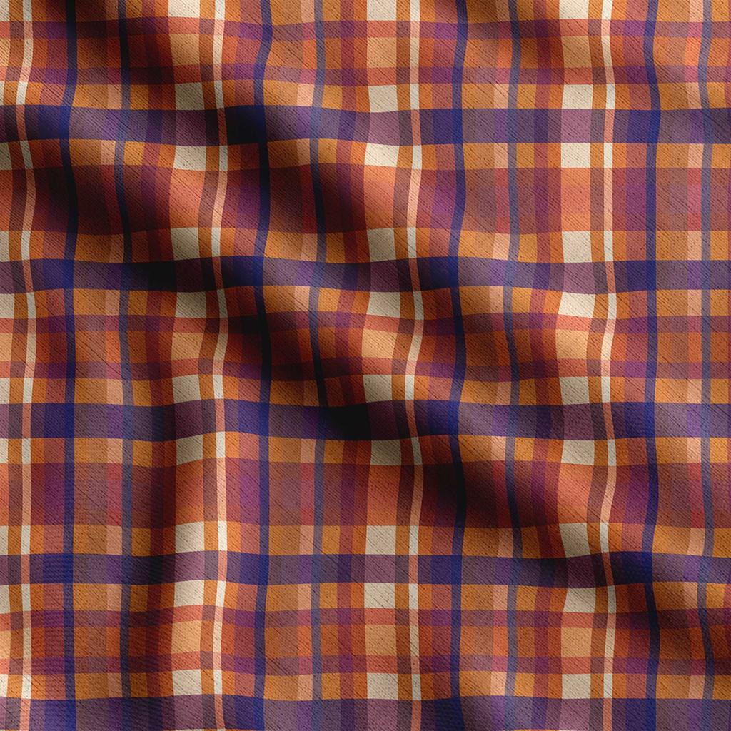 Soimoi Check Print,  Cotton Cambric, Quilting Fabric Sold by The Yard 42 Inch Wide, Medium Weight Cotton Fabric, Sewing  Supplies,Baby
