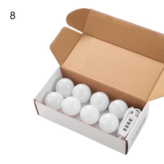 1 Juego de luz de espejo llamativa, luz uniforme autoadhesiva, protege los ojos, luz LED para espejo de tocador DIY