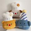 Cartoon Dog Chef Plush Sofa Pillow With Embroidery For Gift For Girls