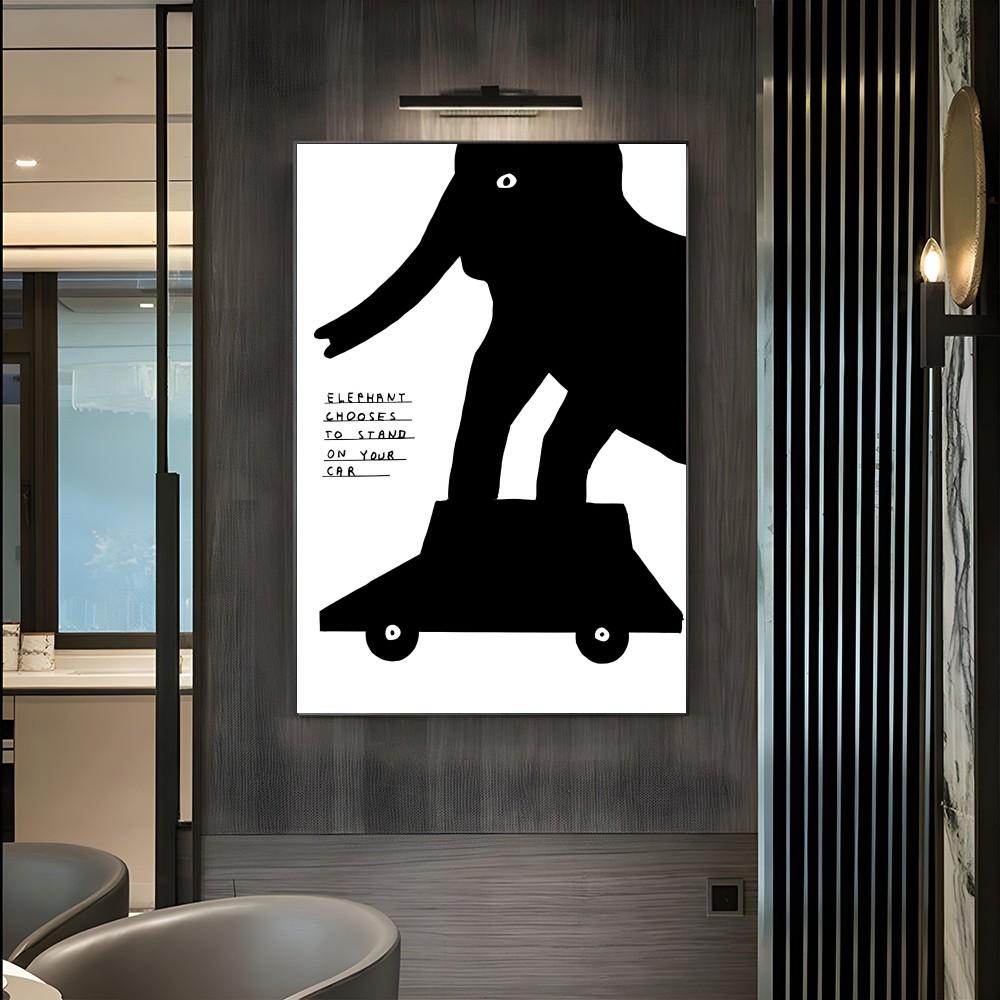 1 szt. Gęś Kaczka Wieloryb Abstrakcyjny nadruk płótno malarstwo plakat Wodoodporny HD Sypialnia Wejście Pokój rodzinny Bar dekoracja ściany