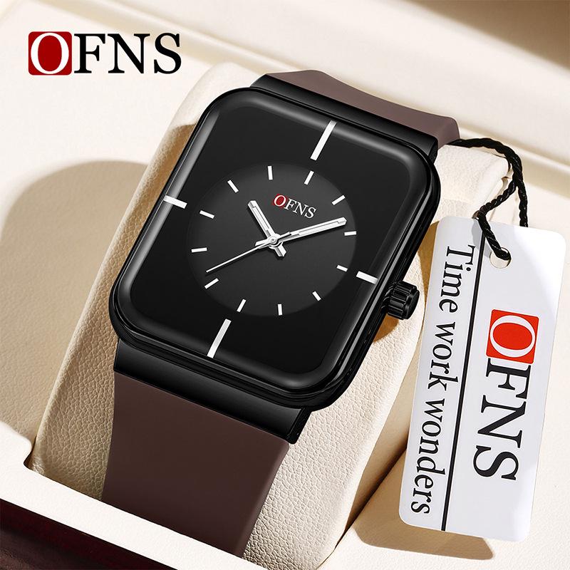 Oufanni Unisex Fashion Square Waterproof Luminous Quartz Wristwatch for Students