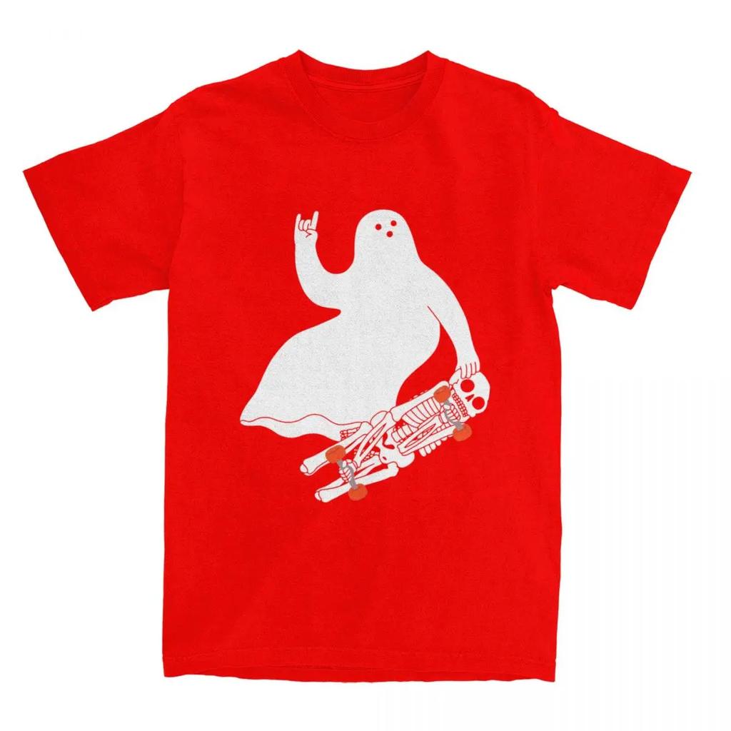 Ghost Skateboarding Shirt Accessories Men Women's Pure  Hipster Skateboard Lover Tees Short Sleeve Tops Summer