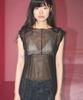 NOFFICIALNOFFICE Sheer Mesh Ribbon Dress Black