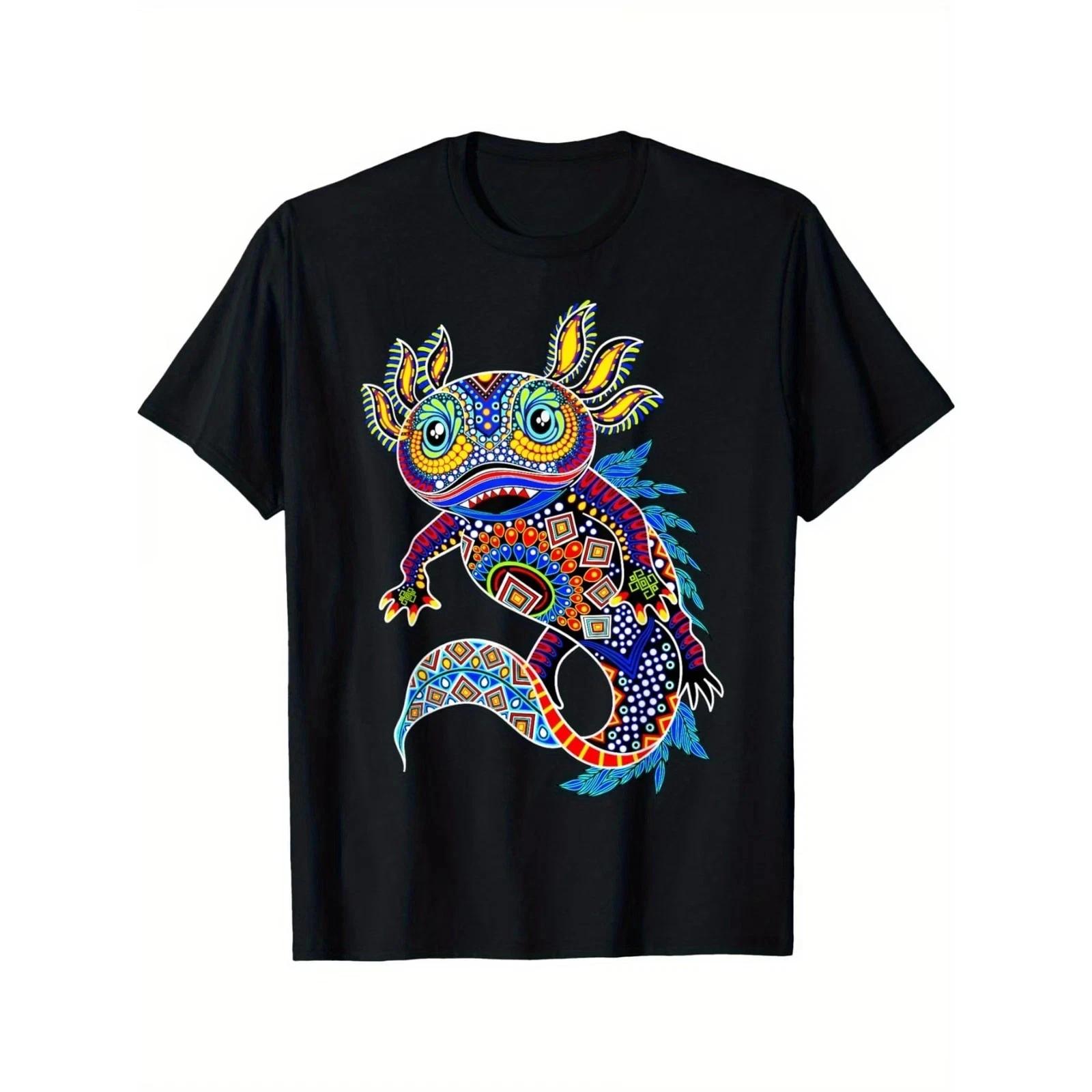 Axolotl Art Aztec Mexican Salamander Mexico Cinco De Mayo T-Shirt M