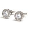 1/2 pair High-End Crystal French Shirt Cuff Buttons Classic Plated Cuff Links  Banquet
