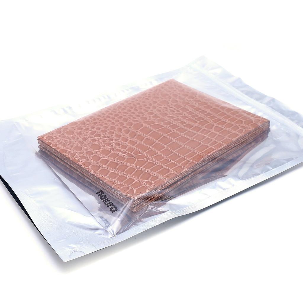 Nakira Großer Faltbarer Tragbarer Spiegel mit Krokodilmuster Emaille-Optik (Braun)