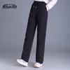 Xuezhongfei Women's High-Waist Straight-Leg Down Pants